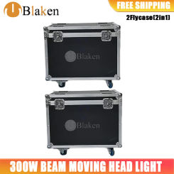 No Tax 2Pcs Flycases For Moving Head New Beam 300W 14R Light Professional Stage Lights Lamp Bulb 14 Gobos Colors With Frost