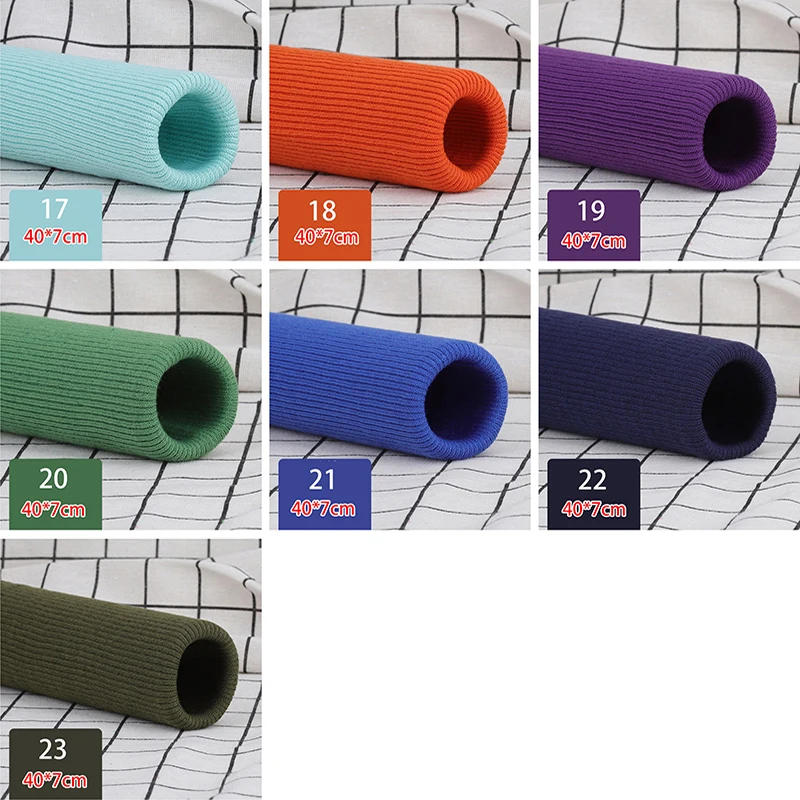 Description Picture 4 of itemKnitted Rib Cuff Fabric For Sweatshirt Sleeves Stretchy Cotton Ribbed Cuffs for DIY Jacket Clothing Making Sewing Accessories