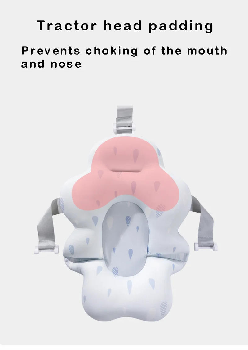 Description Picture 5 of itembaby bathing bath mat newborn baby bath mesh pocket can sit and lie down bath rack bath tub universal suspension mat