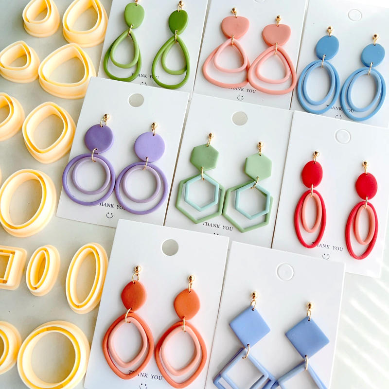 Description Picture 3 of itemHollow Ring Polymer Clay Molds Diameter Round Shape Clay Cutter DIY Earring Pendant Jewelry Making Tool  Soft Pottery Earrings