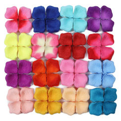 100Pcs Colorful Love Romantic Warm Silk Rose Artificial Petals Wedding Party Flower Favors Decoration Roses Supplies ﻿