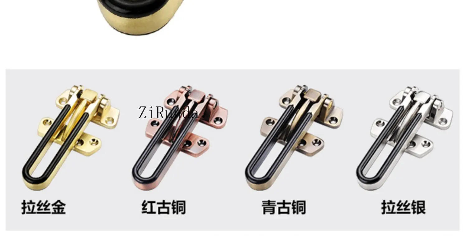 Description Picture 5 of itemDoor bolt anti-theft buckle Door lock buckle Security chain Anti-lock buckle Thickened