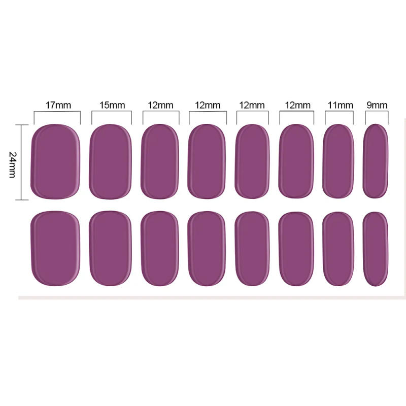 Description Picture 5 of item16Tips 5D Full Cover Nail Stickers UV Semi-Cured Gel Nail Wraps Sticker Fashion Nail Polish Nail Art Sticker Extension Patch