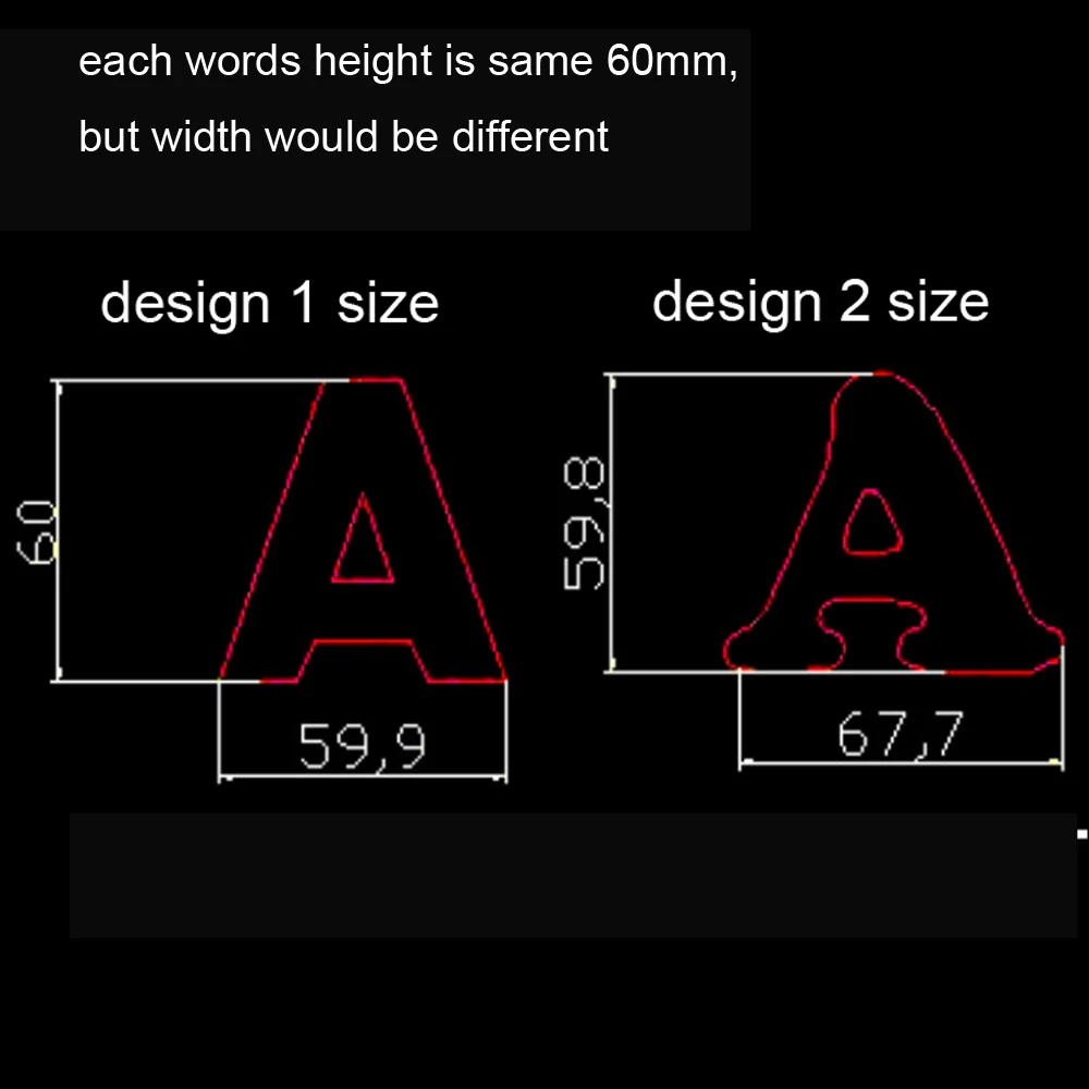 Description Picture 5 of item-DIY Leather Craft Words Letter Alphabet Die Cutting Knife Mould Hand Machine Punch Tool Set 6cm Height