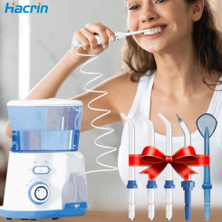 Oral Irrigator Portable Dental Water Flosser Electric Water Floss Tooth 5 Nozzles 800ml Teeth Cleaner Mouth Washing Machine