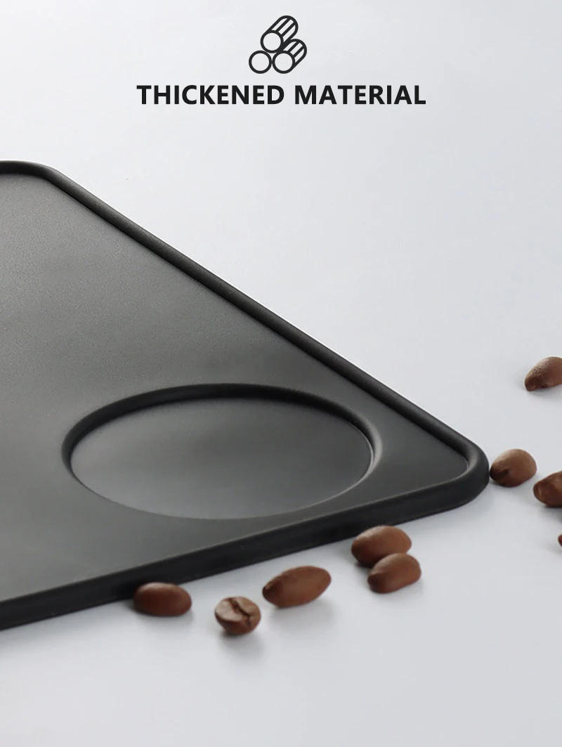 Description Picture 5 of itemCoffee Tamper Mat Tamping Rest Holder Corner Edge Pad Black Office Bar Shop Silicone Espresso Station