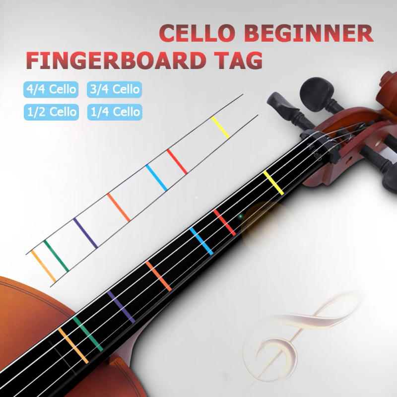 Description Picture 6 of item1-10PCS 4/4 3/4 Professional Cello Finger Position Marker Sticker Electric Cello Exercise Fingering Cello Stickers Accessories