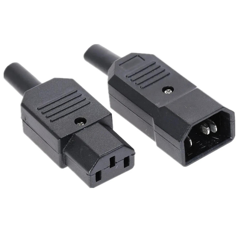 Description Picture 4 of itemNUODA IEC320 250V/10A C14 C13 Electrical AC Socket 3 Female Male Inlet Plug Iron Connector 3pin Socket Mount