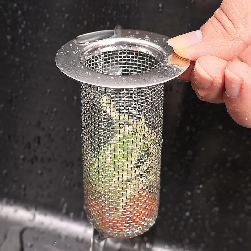 Description Picture 5 of itemStainless Steel Floor Drain Filter Mesh Kitchen Sink Anti-clog Filter Bathroom Hair Catcher Home Shower Strainer Drains Net