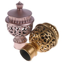 2Pcs Curtain Rod Cap Finials 66 X 115mm Plastic Vintage For 28mm Dia Rod European Style Roman Pole Curtain Rod Accessories Plug