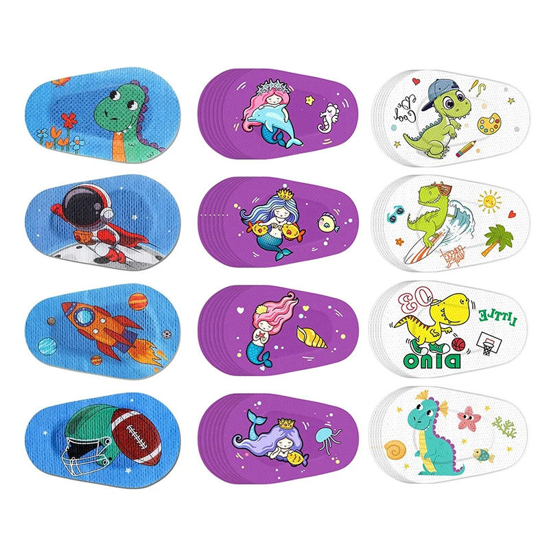 Description Picture 5 of item8Pcs Cute Adhesive Eye Patches Disposable Breathable Bandage Amblyopia Protect Eyesight For Kids Girls Boys