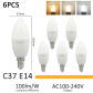 6pcs C37 E14