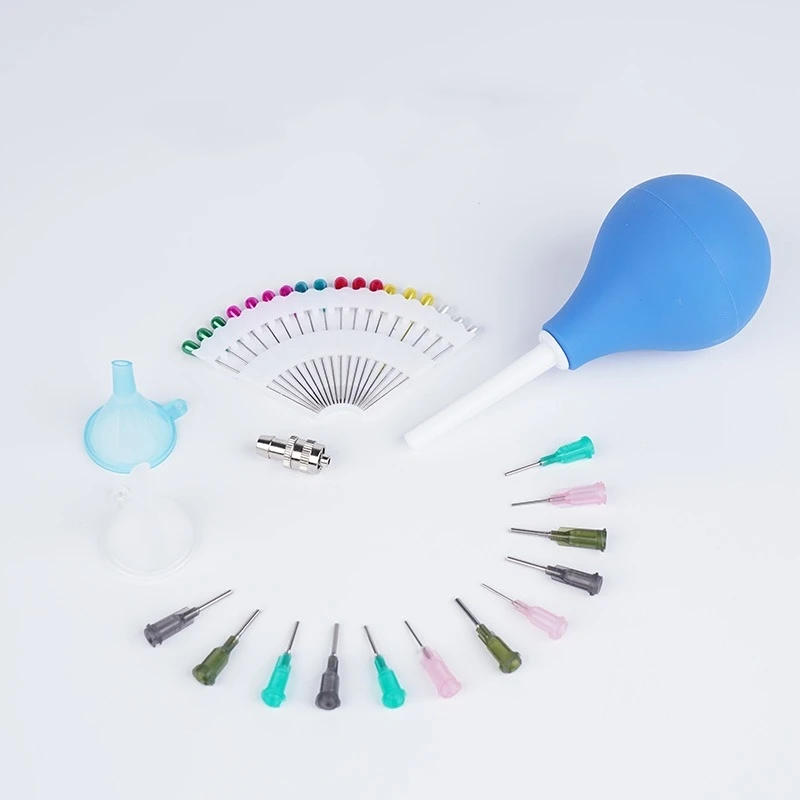 Description Picture 4 of itemPottery Clay Glaze Silicone Squeeze Bottle Precision Applicator Set with Plastic Funnel Ceramic Precision Tip Applicator Tools