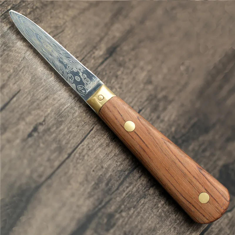 Description Picture 5 of item1Pcs Oyster Knife Stainless Steel Kitchen Knife Seafood Tool Raw shell Knife Shellfish Open Tool With Wood handle