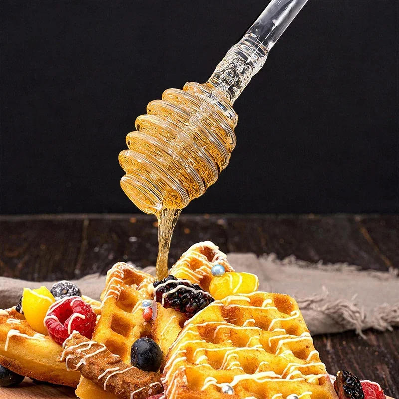 Description Picture 4 of itemHigh Quality Honey Stir Bar Long Handle Jar Spoon Practical Plastic Dipper Honey Milk Tea Long Stick Supplies Honey Kitchen Tool