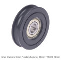 POM 8x40x10MM U Type Groove Ball Bearing Wheel Pulley Roller 608ZZ Delrin Wheel