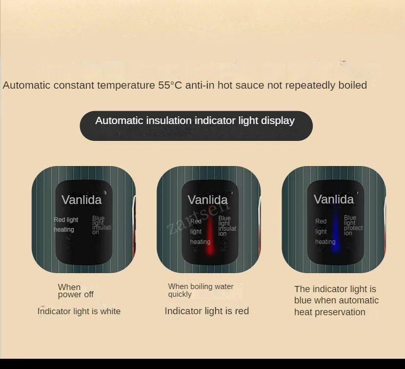 Description Picture 3 of item3L 1500W Electric Kettle Tea Pot Auto Power-off Protection Water Boiler Teapot Instant Heating Stainles fast boiling