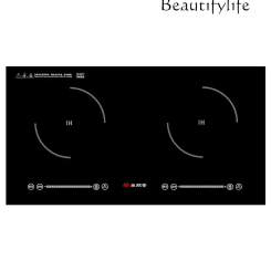 Double head induction cooker black embedded household high-power electric ceramic cooker