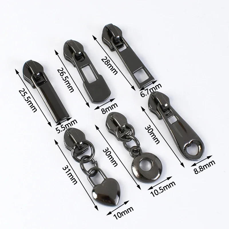 Description Picture 6 of item10/30Pcs Meetee 3# Nylon Zipper Puller Slider Zip Repair Kit Cursors Zippers Lock for Clothes Bag Zips Head Sewing Accessories