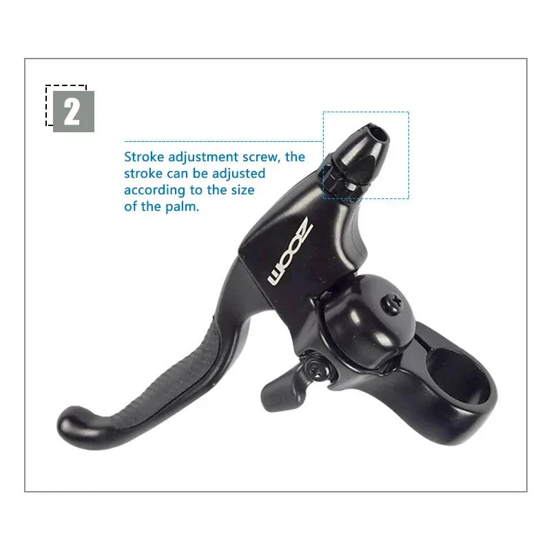 Description Picture 5 of itemZOOM Bicycle Brake Lever with Bell Aluminum Alloy for V-Brake Disc Brake Levers Fold Bike Brake Used for 22.2mm Handlebar