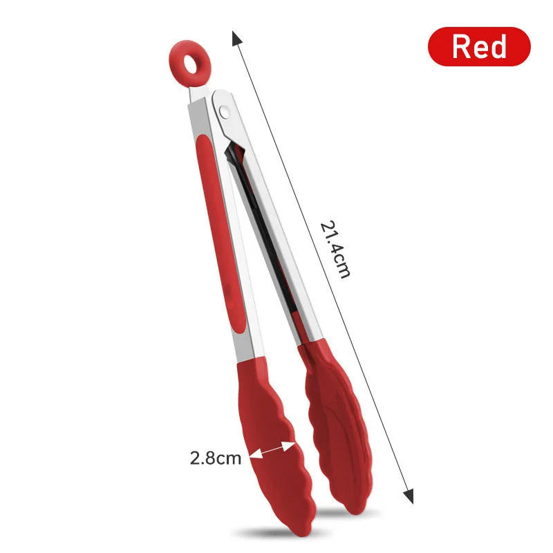 Description Picture 5 of item7 Inch Food Tongs Creative Non-slip BBQ Grilling Tongs Salad Bread Cooking Clip Clamp Serving Utensils Tongs Kitchen Accessories