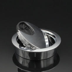 Zinc Alloy Cable Hole Cover 50mm/60mm/80mm Computer Metal Grommet Desk Table Cable Tidy Outlet Wire Cover For Home Office