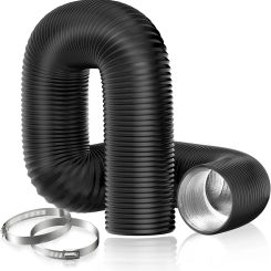 4"Insulated Flexible Duct Dryer Exhaust Hose with Heavy Duty Triple Protection, HVAC Ventilation, Ducted Fan System