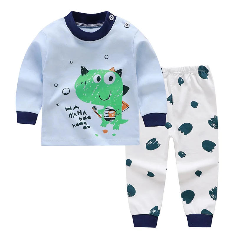 Description Picture 5 of itemNew Arrival Infant Clothes Baby Long Sleeve + Pants Baby Girls Boys Pajamas 2pcs Fashion Leisure Cotton Toddler Underwear