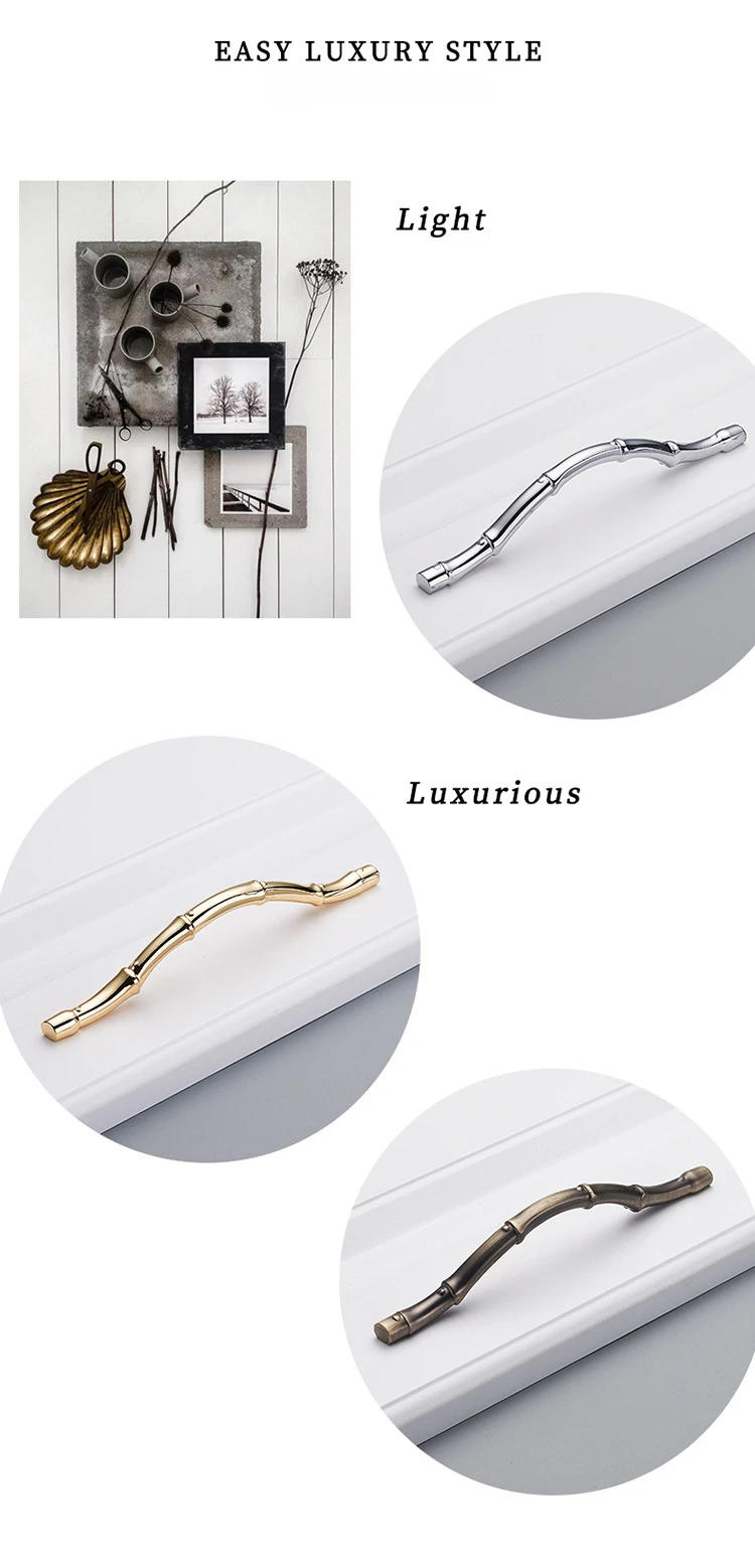 Description Picture 6 of itemBedroom Bedside Table Cabinet Wardrobe Handles Multi Colour Zinc Alloy Bamboo Joint Handles Cabinet Pulls Hardware