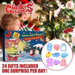 1PC Christmas Countdown Blind Box 20.5*15.5*4.7cm 24-Grids Child Surprise Advent Calendar Finger Poked Xmas Gift Packing Boxes