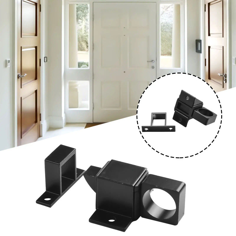 Description Picture 2 of item1pc Door Latch Aluminum Alloy Square Self-closing Bolt Automatic Latch Security Automatic SASH Door Spring Bounce Lock Hardware