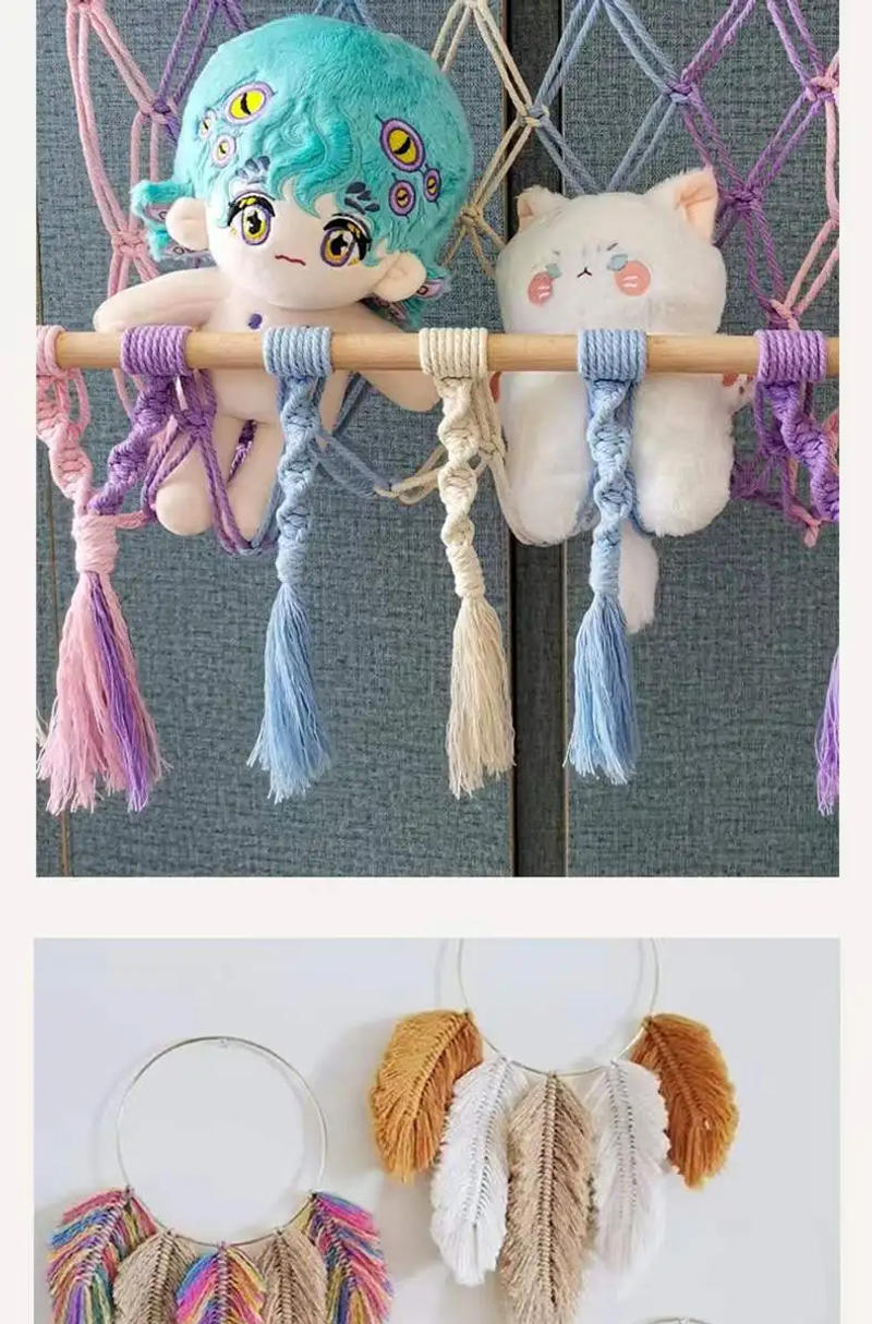 Description Picture 5 of item4mm Cotton Rope Braided Cord with All Kinds Of Colors For Macrame Knitting DIY Crafts Room Decoration