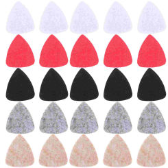 20 Pcs Guitar Felt Picks for Musical Instrument Parts High Quality Triangle Ukulele Replacement Electric Acoustic
