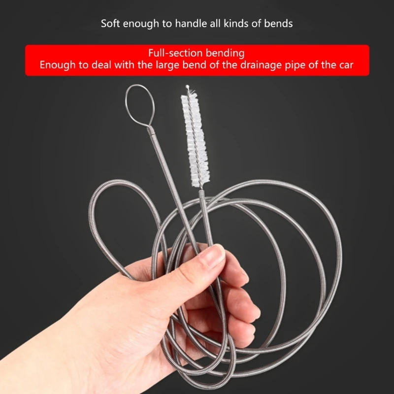 Description Picture 4 of itemLong Drain Brush Long Pipe Cleaner Flexible Tube Cleaning Brush Flexible Feeding