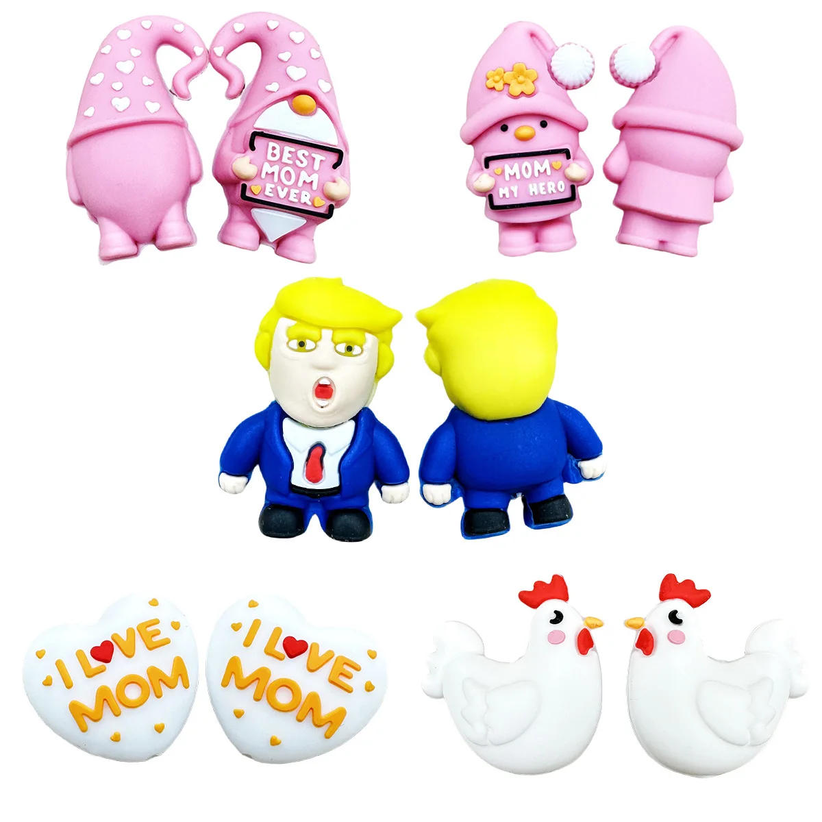 Description Picture 2 of item10PCS 3D Silicone Bead Mother's Day Team Beads Baby Pendant Toy DIY String Pen Beads Nipple Chain Jewelry Handmade Accessories