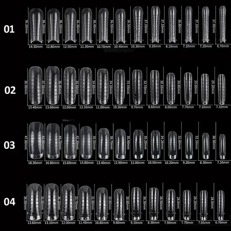 Description Picture 3 of item120pcs Nail Forms Full Cover False Nails Quick Building Mold Fake Nail Shaping Extend Top Molds For Gel Salon Manicure Art