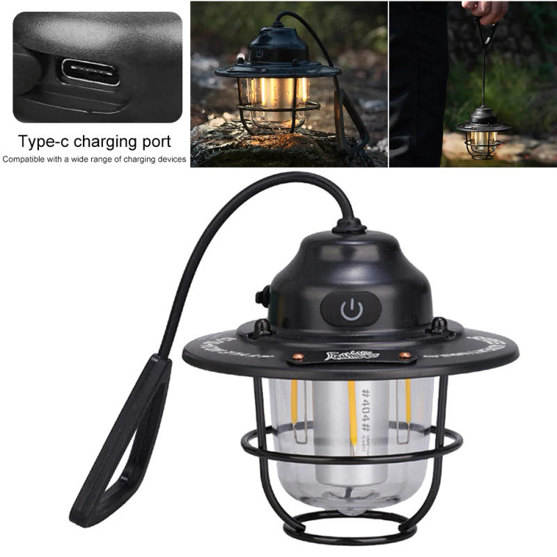 Description Picture 6 of itemLED Camping Lantern Hanging Tent Light Type C Charging Dimming Emergency Lamp 4 Light Modes IPX4 Waterproof for Fishing Camping