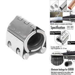 Pipe Repair Clamp For Pipes, Leak Sealer,Emergency Pipe Repair Kit For Plastic And Metal Pipes