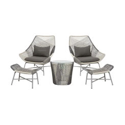Small Apartment Garden Furniture Sets for Balcony outdoor Villa Courtyard Coffee Table and Chairs Household Single Sofa Chair Z