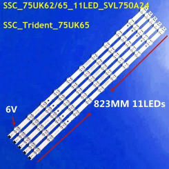 5set LED Backlight Strip 75UK65 SC_75UK62/65_11LED_SVL750A24-REV 75UM7100 75UM6200 75UK6190 75UK6200 75UK6300 75UK6570 NC750DQE