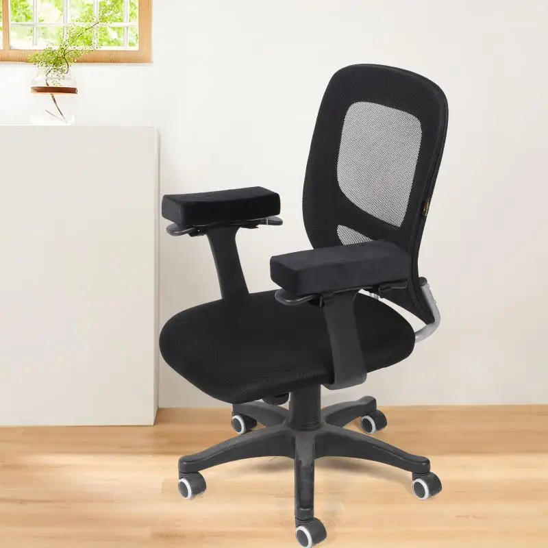 Description Picture 2 of itemDesktop Arm Rest Household Armrest Covers Pad Office Supplies 26x10cm Reusable Cushion Chair Part Black Flannel