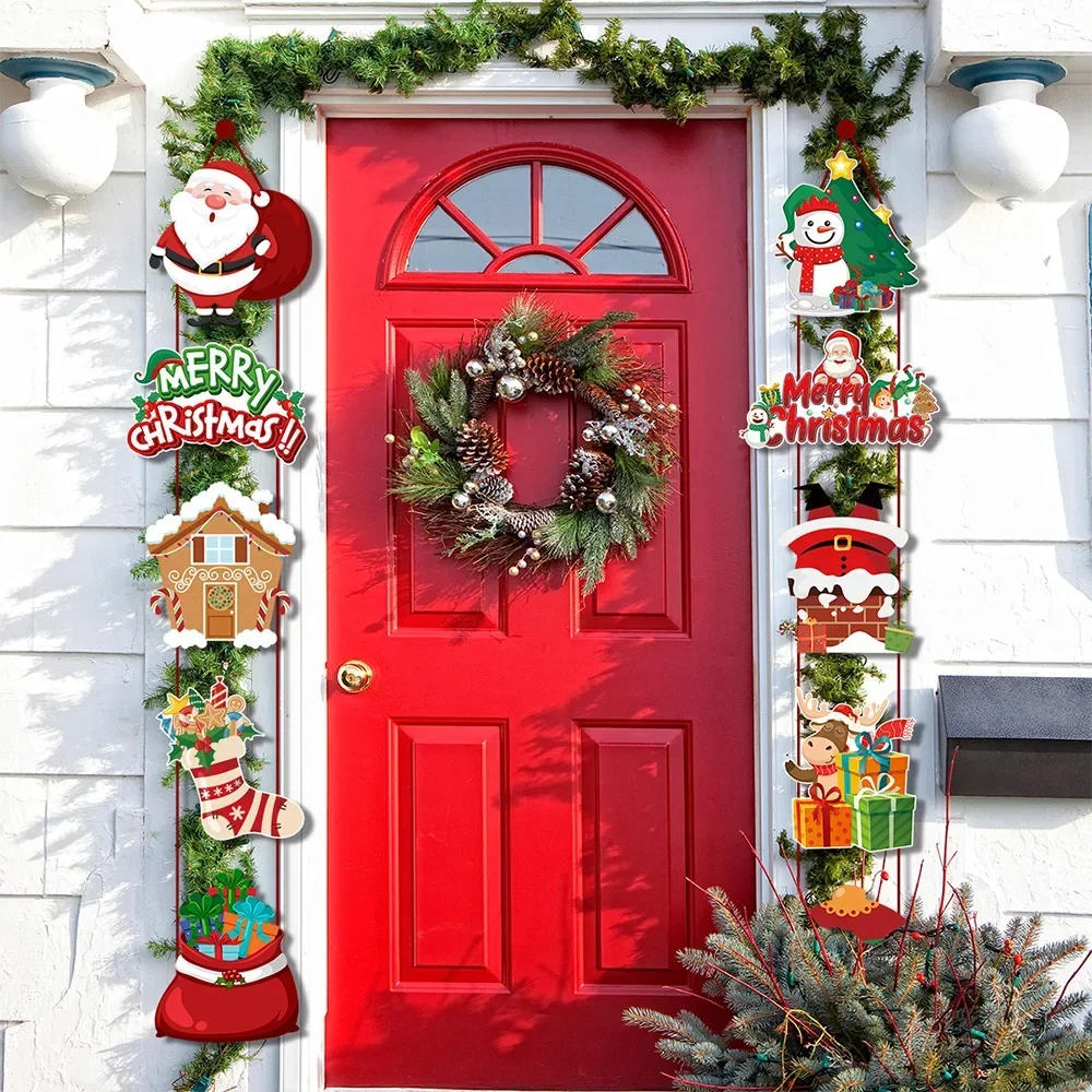Description Picture 6 of itemChristmas Decorations Party Door Decorations Santa Claus Door Decorations Banners Pendants Party Supplies