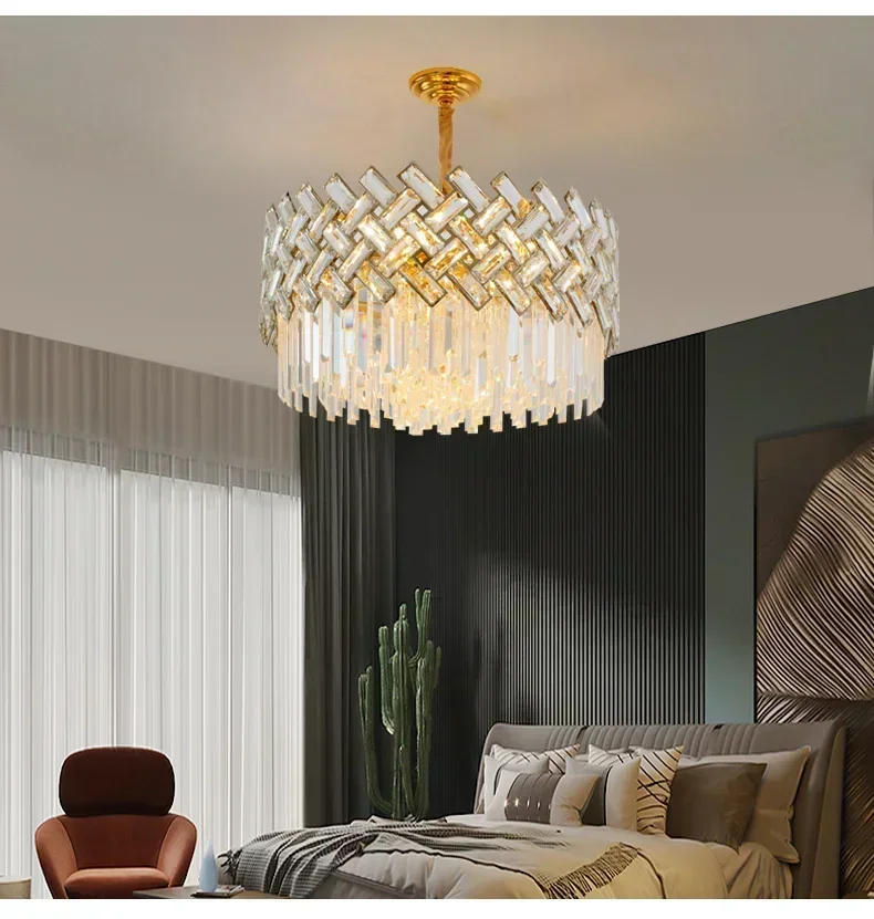 Description Picture 4 of itemDining Table Kitchen Island Led Ceiling Chandelier Modern Luxury Crystal Ceiling Lamp Living Room Pendant Lights Home Decoration