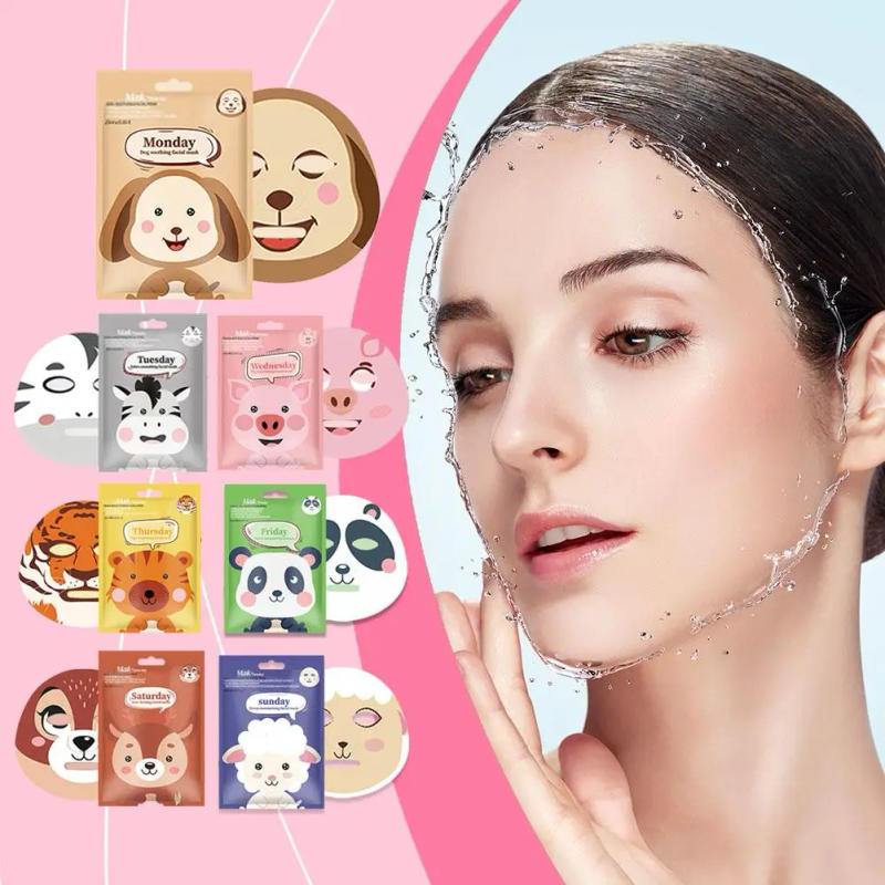 Description Picture 5 of itemNew Cute Cartoon Facial Mask Moisturizing Hydrating Mask Deep Moisturizing Tender Skin Mask Dog Panda Pig Animal Mask Skin Care