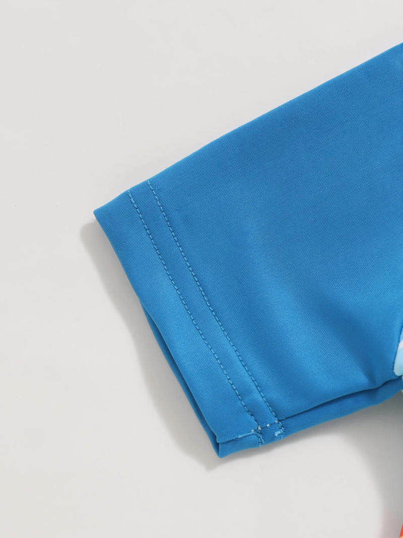 Description Picture 6 of itemSummer Swimsuit Vacation Travel Swimming Casual Comfortable Short Sleeve Shorts Romper Baby Boy Cartoon Print