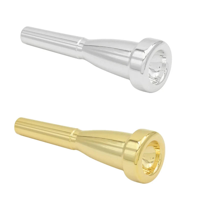 Description Picture 3 of itemTrumpet Mouthpiece 3C 7C Size Bullet Shape Horn Mouthpiece Silver&Golden Replacement Parts  Brass Musical Instrument Accessories