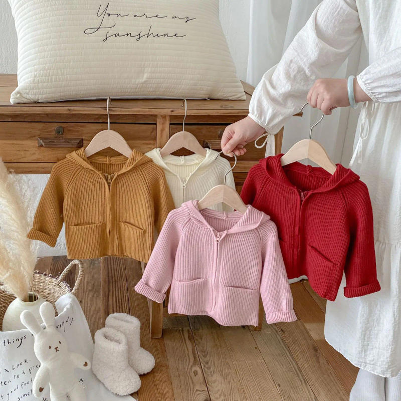 Description Picture 2 of item9M-3Y Baby Sweaters Prom Hoodie Knit Wear Autumn New Infant Girls Sweater Cardigans