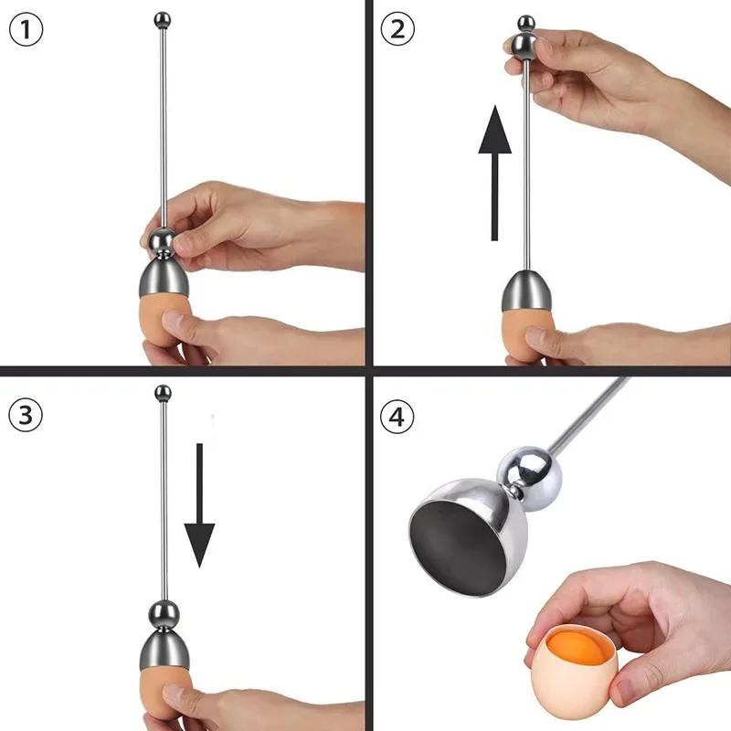 Description Picture 6 of itemKitchen Tool Stainless Steel Egg Cracker, Snipper, Scissor, Clipper, Opener, Cutter for Boiled and Cooked Eggs