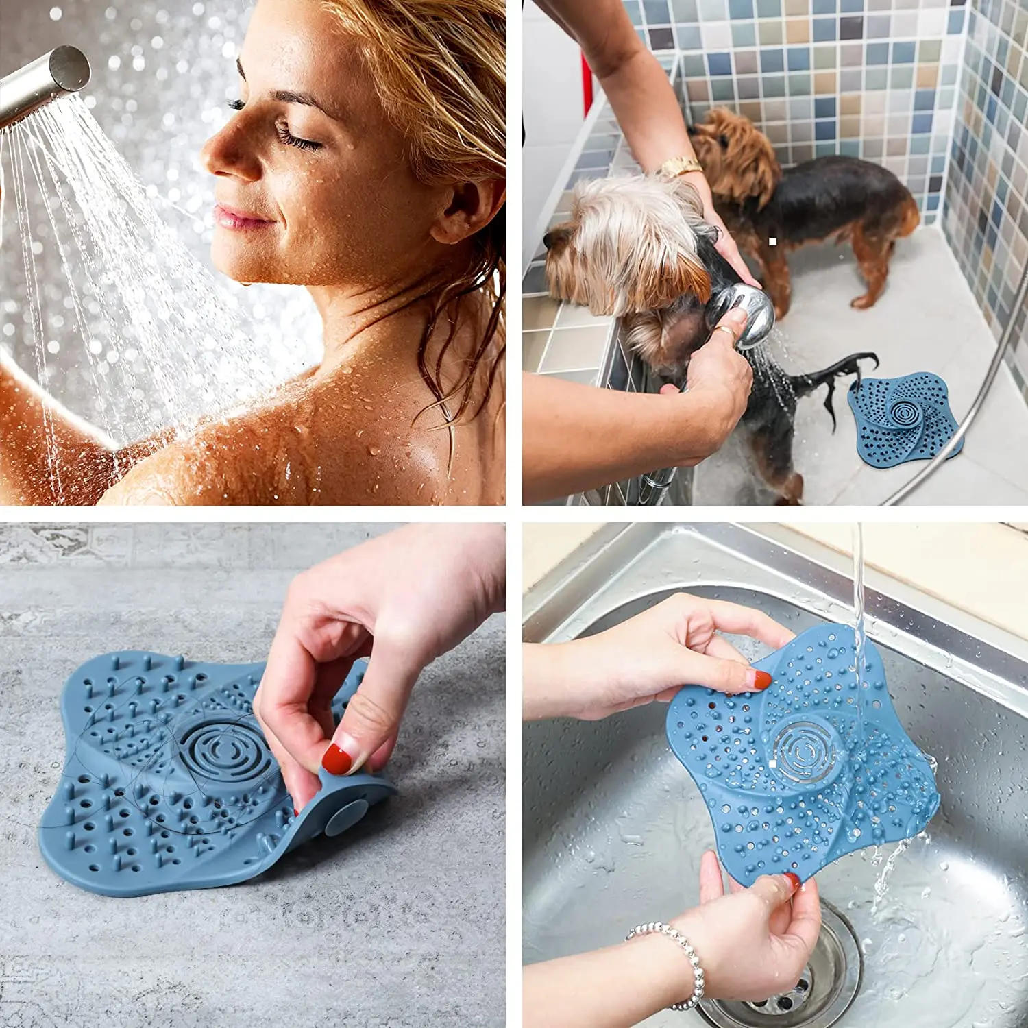Description Picture 5 of itemHair Filter Sink Anti-blocking Hair Catcher Bathtub Shower Floor Hair Drain Stopper Silicone Drain Cover Bathroom Accessories