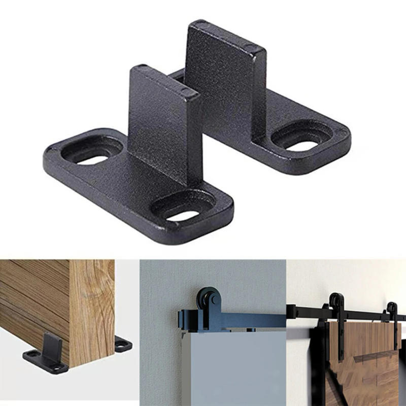Description Picture 3 of item1pair Floor Fixing Low Noise Barn Door Floor Guide Sliding Anti Swinging Adjustable Furniture Hardware Bottom Bracket